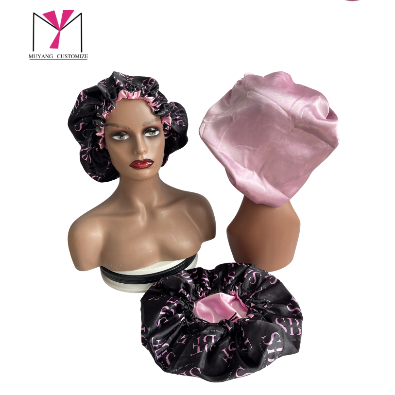 satin round bonnet with drawstring