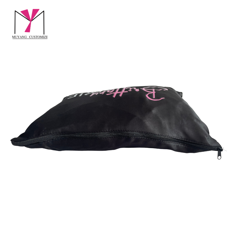 zipper satin bag