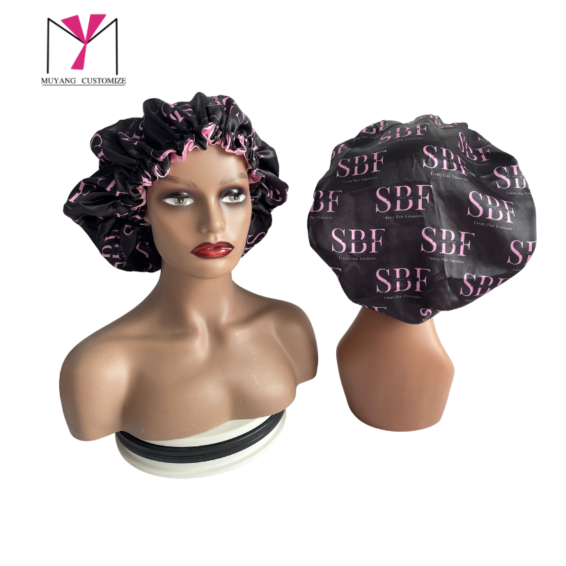 satin round bonnet with drawstring