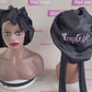 satin round bonnet with elastic tie